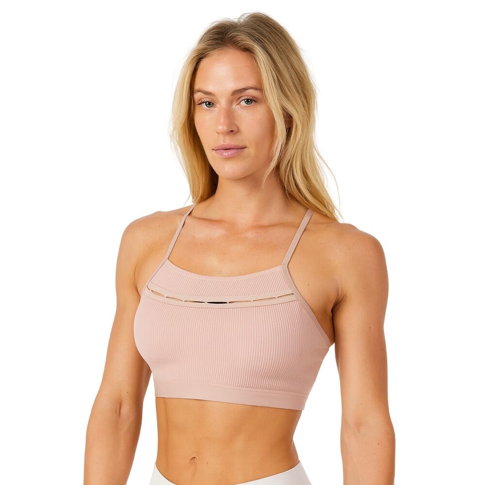 Body Glove Pink Halter Bralette Adj Strap Butter soft SMALL Athletic Leisure